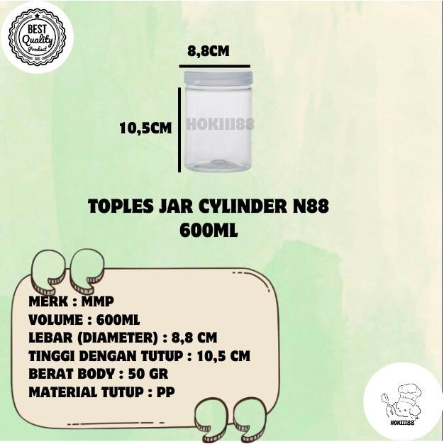 Toples Jar 600ml plastik / 600gr / toples jar cylinder 600ml tebal / toples tebal / toples tabung 60