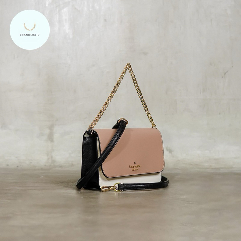 Kate Spade Gold Multi WOC Wallet on Chain Bag in Pink