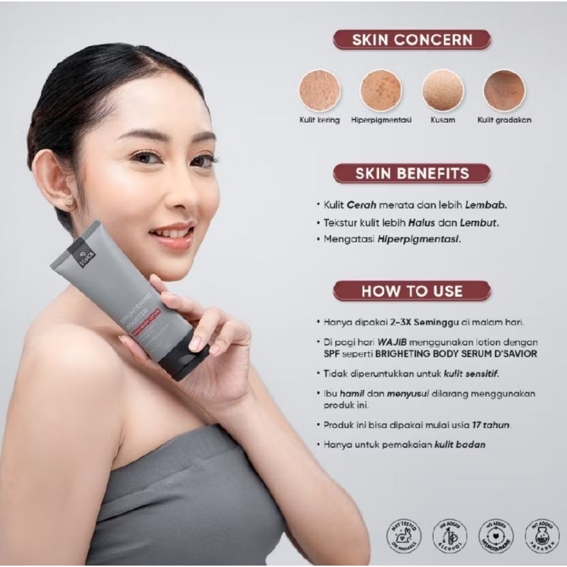 D'SAVIOR Brightening Booster Night Body Lotion