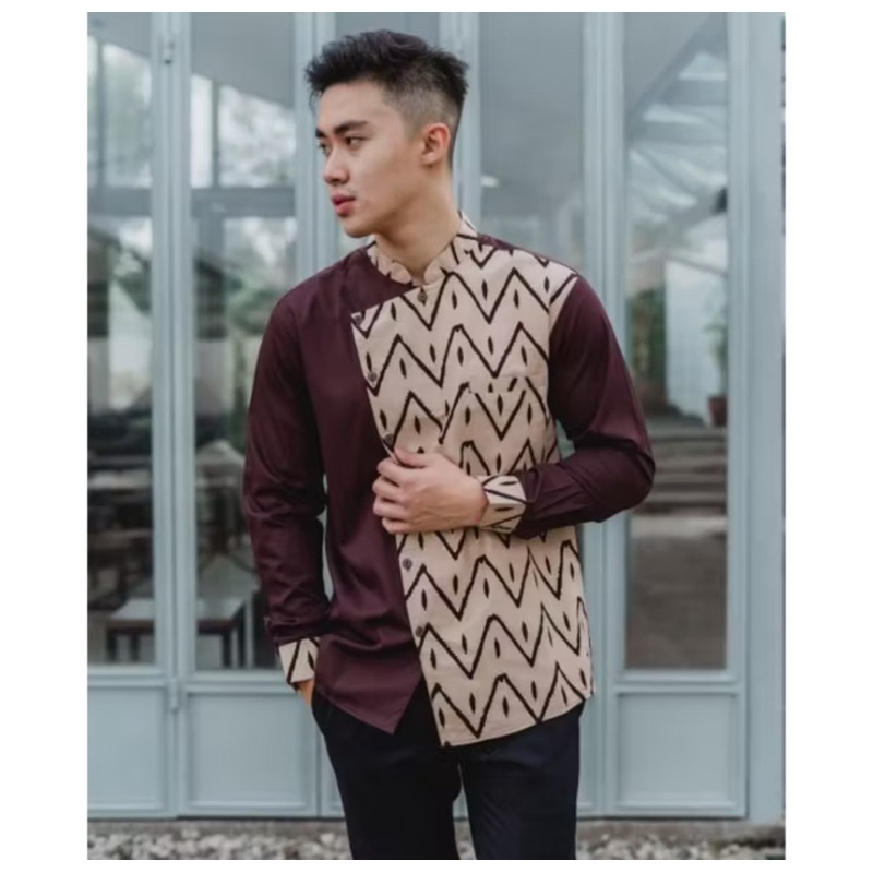 Kemeja batik Pria NUC.ID Kemas 06 (Kopi Late)