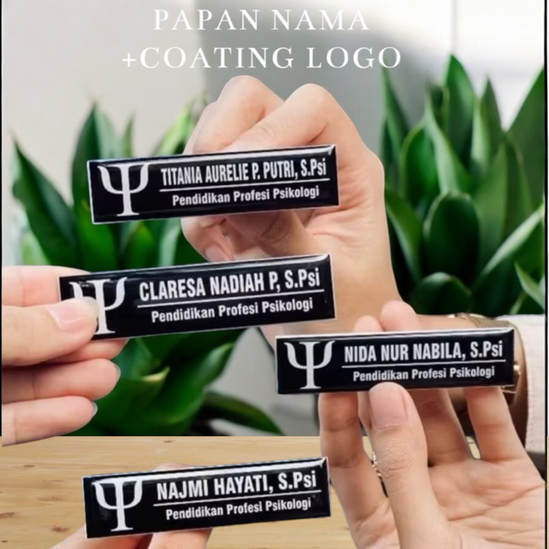 

papan nama dada coating logo papan nama custom logo resin
