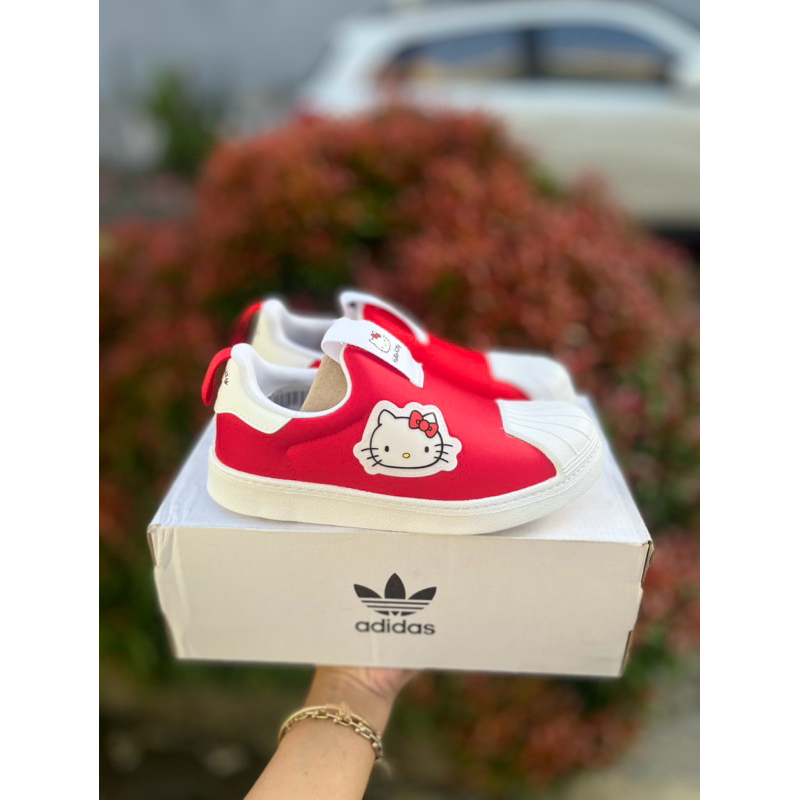 ADIDAS SUPERSTAR 360 HELLO KITTY VIVID RED GY9211 Size 33