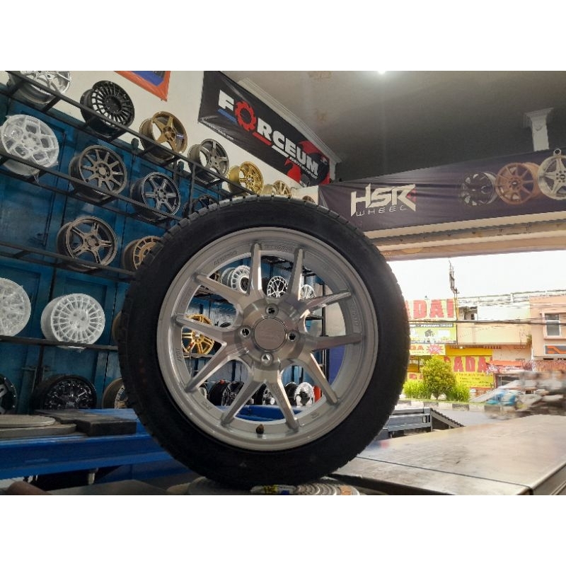 Velg Celong R16 HSR HYURA RING 16 LEBAR 7 HOLE 4X100 ET42 SMF SMB + BAN 195  50 R16 ACCELERA PHI