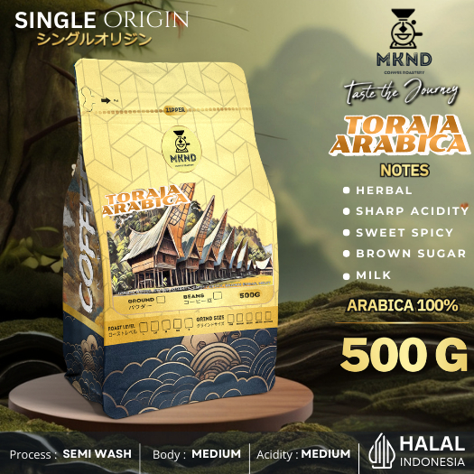 

MKND COFFEE ROASTERY - Kopi Arabika Toraja 500g Singgel Origin | Roast Beans | Medium Roast