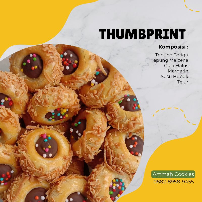 

Thumbprint Coklat Kue Lebaran / Kue Kering 250gr, 500gr