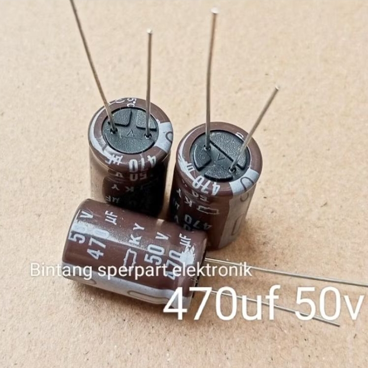 (1 Buah) KAPASITOR ELCO 470UF 50V CAPACITOR ELCO 470UF 50V KAPASITOR 470UF 50V CAPACITOR 470UF 50V E