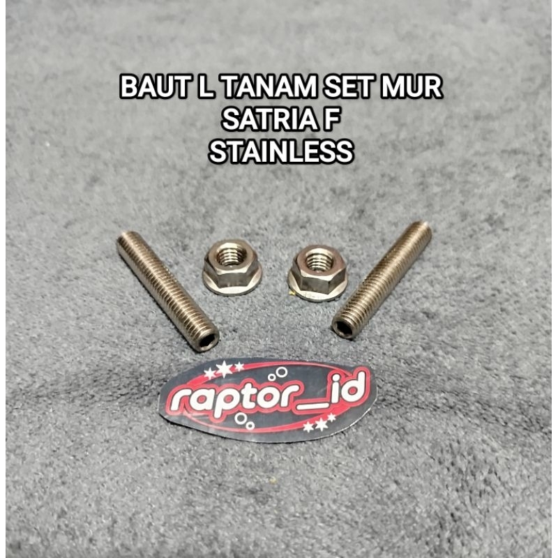 BAUT L TANAM KNALPOT SET MUR SATRIA F STAINLESS