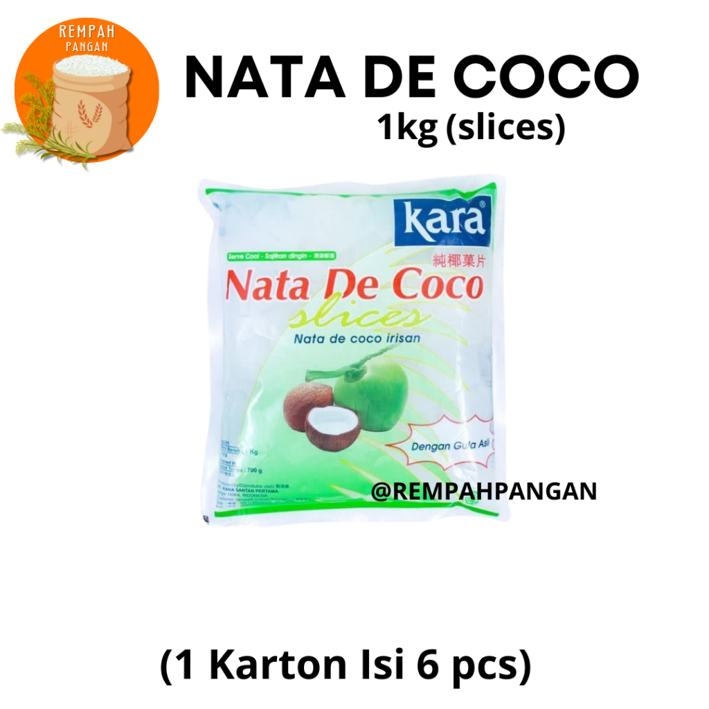 

KARA NATA De Coco Slices 1kg (1 karton isi 6 pcs)