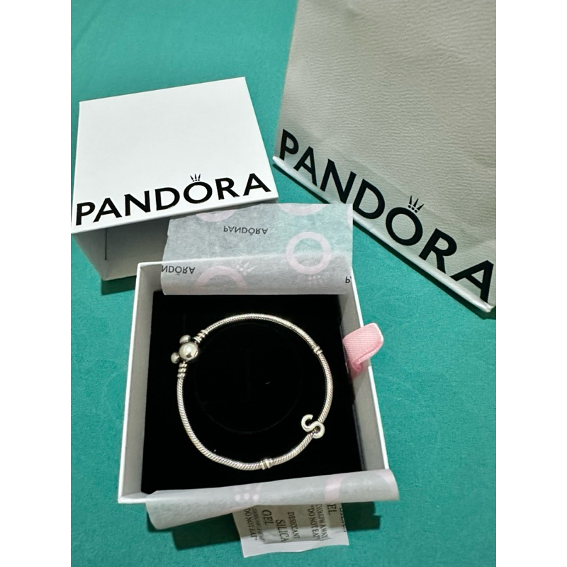 Preloved 100000000% Original Pandora Bracelet Disney Snake Chain Sterling SI (gelang saja tanpa char