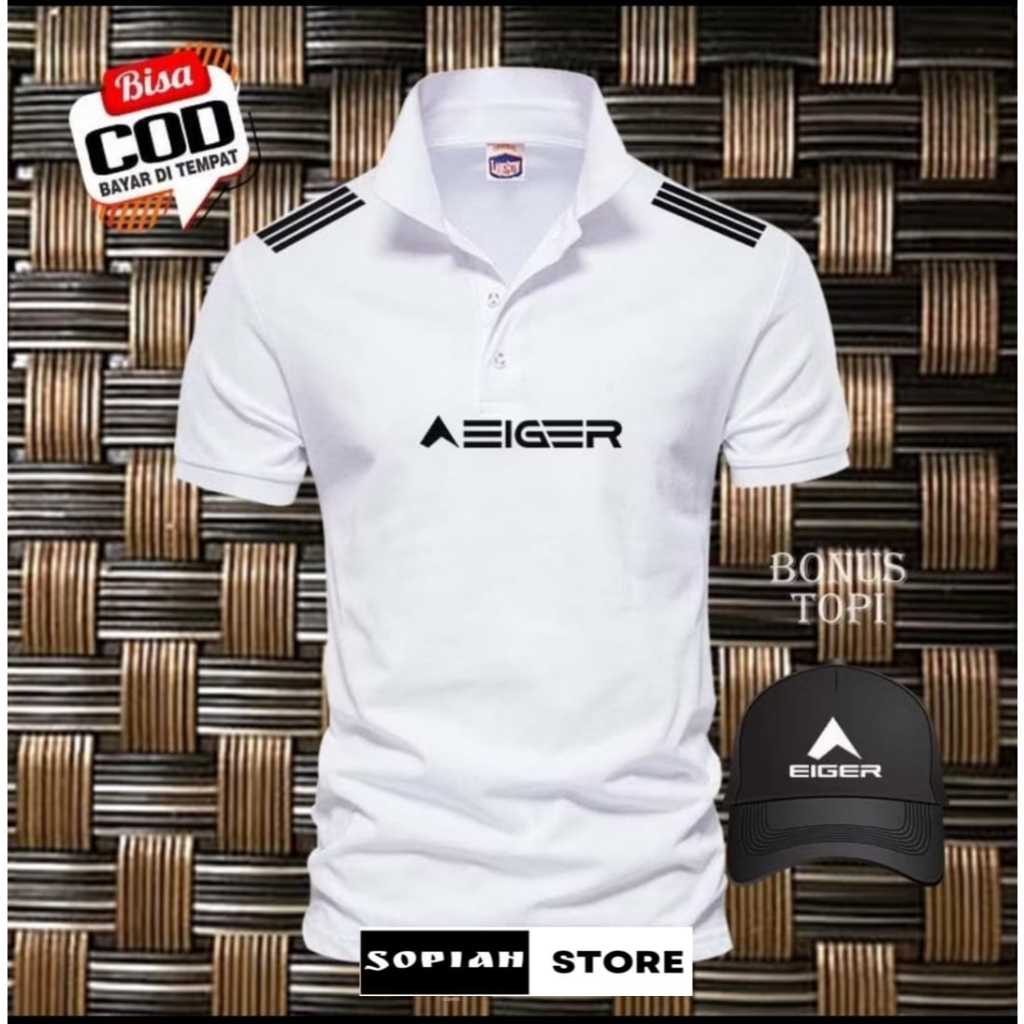 CUDA.Co Kaos Polo GRATIS TOPI 39 Hitam Lengan Pendek/Kaos Polo PremiumQuality/Polo Polos Best Seller