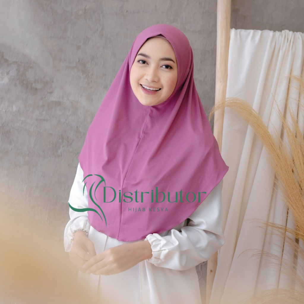 Hijab Bergo Jersey Instan Non Pet Jumbo Jersey XL