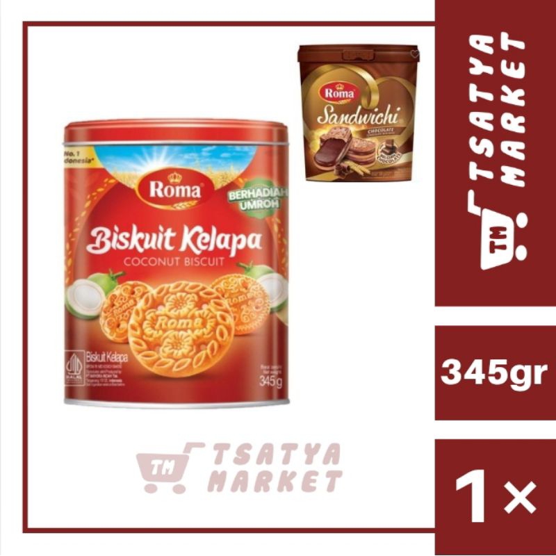 

[PROMO RAMADHAN] ROMA BISKUIT SANDWICH / BISKUIT KELAPA KEMASAN KALENG 345GR