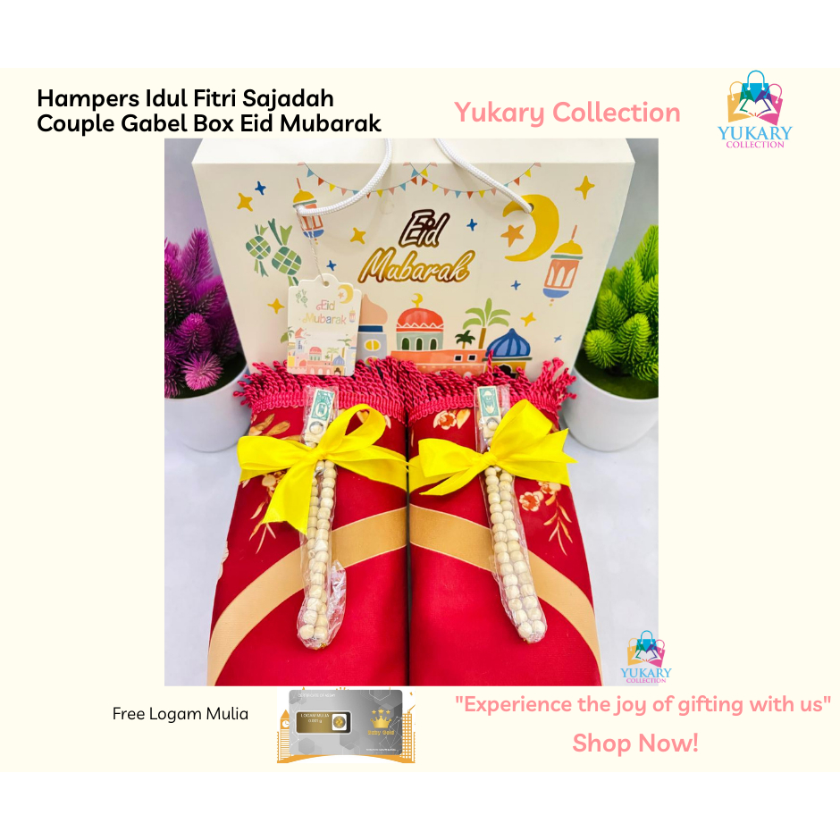 Hampers Idul Fitri/ Hampers Sajadah Couple/ Hampers Cowok/ Hampers Ramadhan Gable Box Eid Mubarak