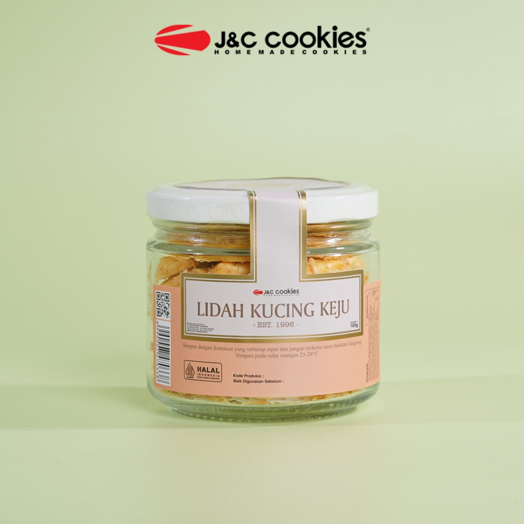 

Kue Kering Lidah Kucing Keju JNC J&C Cookies Jar Kaca