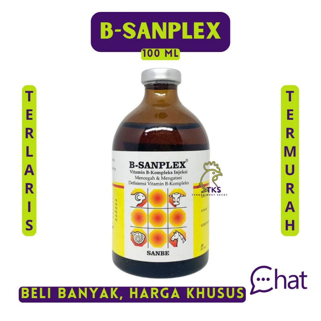 B-SANPLEX 100 ml - Vitamin B komplek Hewan SANBE