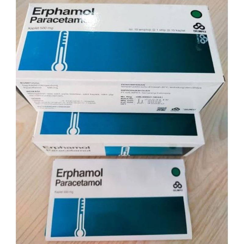 ERPHAMOL PARACETAMOL 500MG 1 BOX ISI 100 TAB