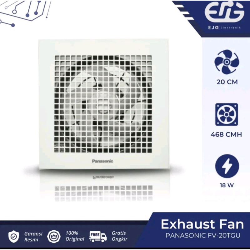 PANASONIC EXHAUST FAN PLAFON FV-20TGU5 CEILING HEXOS HEKSOS 8" 8INCH
