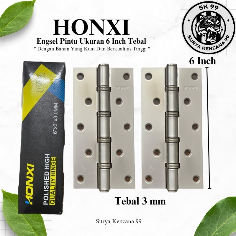 Engsel 6 inch Pintu Engsel Tebal 6 inch HONXI Tebal 3mm