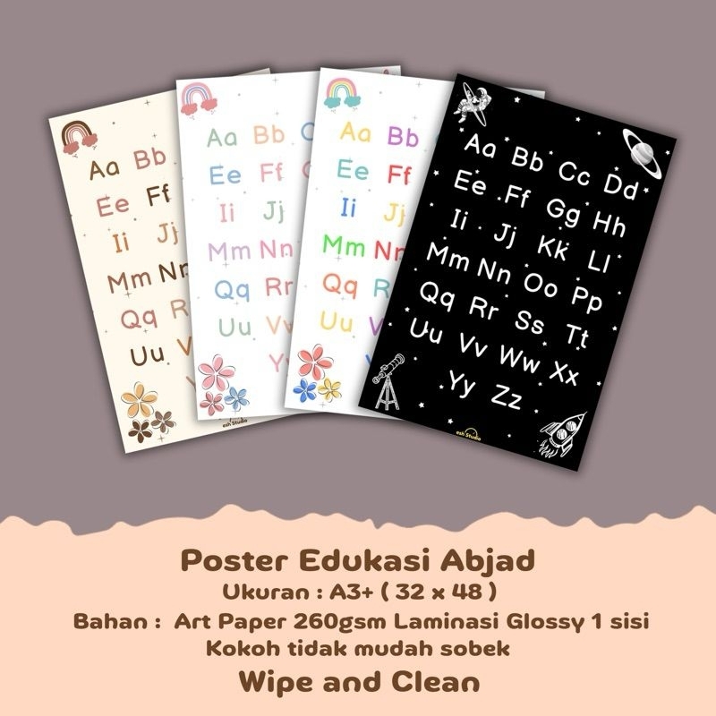 Poster Edukasi Anak Abjad