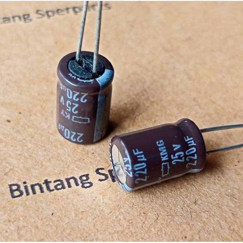 (1 BUAH) KAPASITOR ELCO 220UF 25V CAPACITOR ELCO 220UF 25V ELCO 25V 220UF