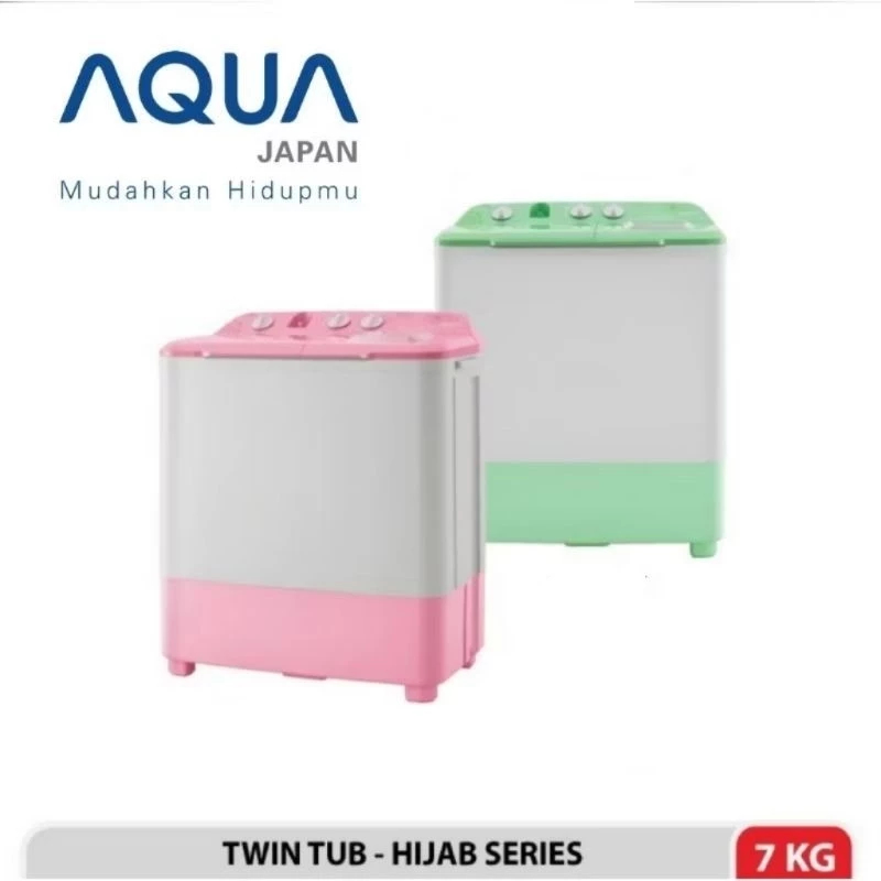 Mesin Cuci Aqua QW-761XT 2 Tabung 7 kg QW 761XT