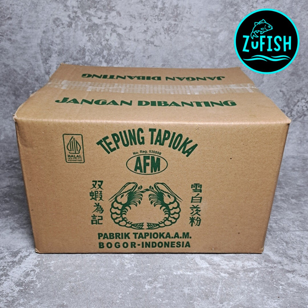 

ZuFISH - Tepung Tapioka / Sagu / Aci / Tapioca Flour AFM Cap Dua Udang - 1 Dus (10 * 1 Kg)