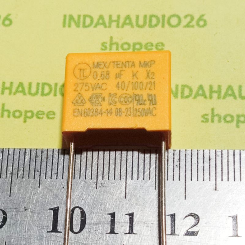 MEX/TENTA MKP 684 275v 15mm 0.68uf k x2 275vac  mkm 680n 680nf capasitor kapasitor 680 n 680 nf capa