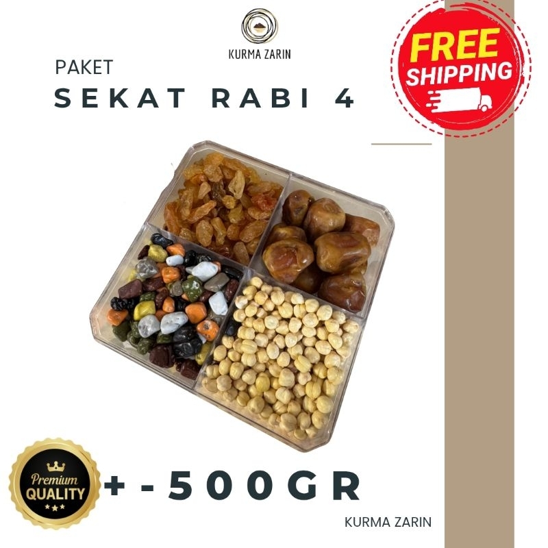 

Paket Rabi 4 (Sukari, Kismis Asam Manis, Kacang Arab, Cokelat Kerikil)