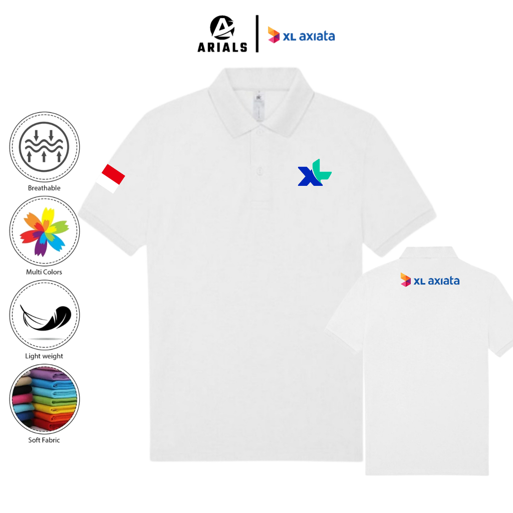 Arials Polo shirt Baju Kaos Kerah Perusahaan XL Axiata