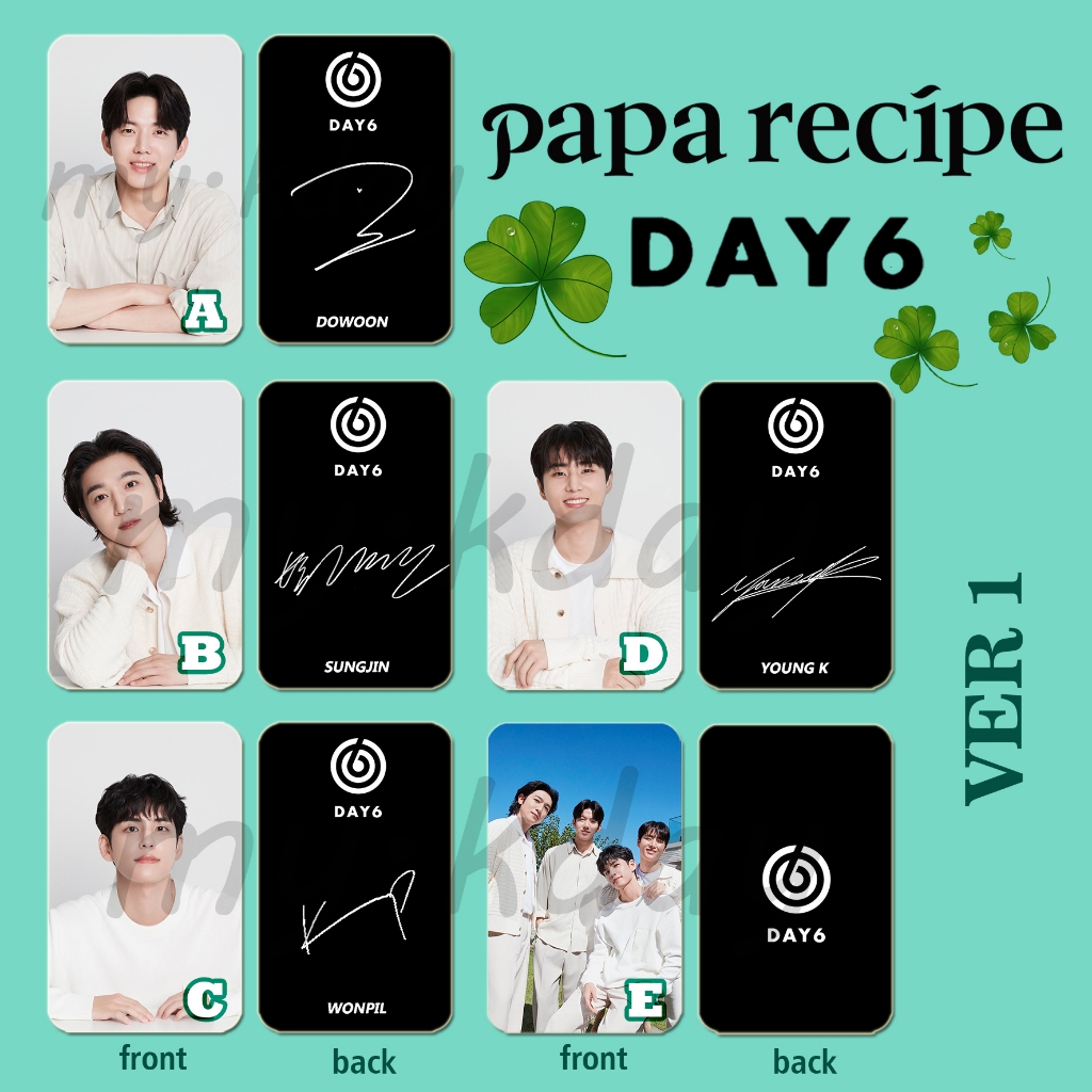 PC-1940, Unofficial Photocard DAY6 x Pa pa Reci pe 2 sisi