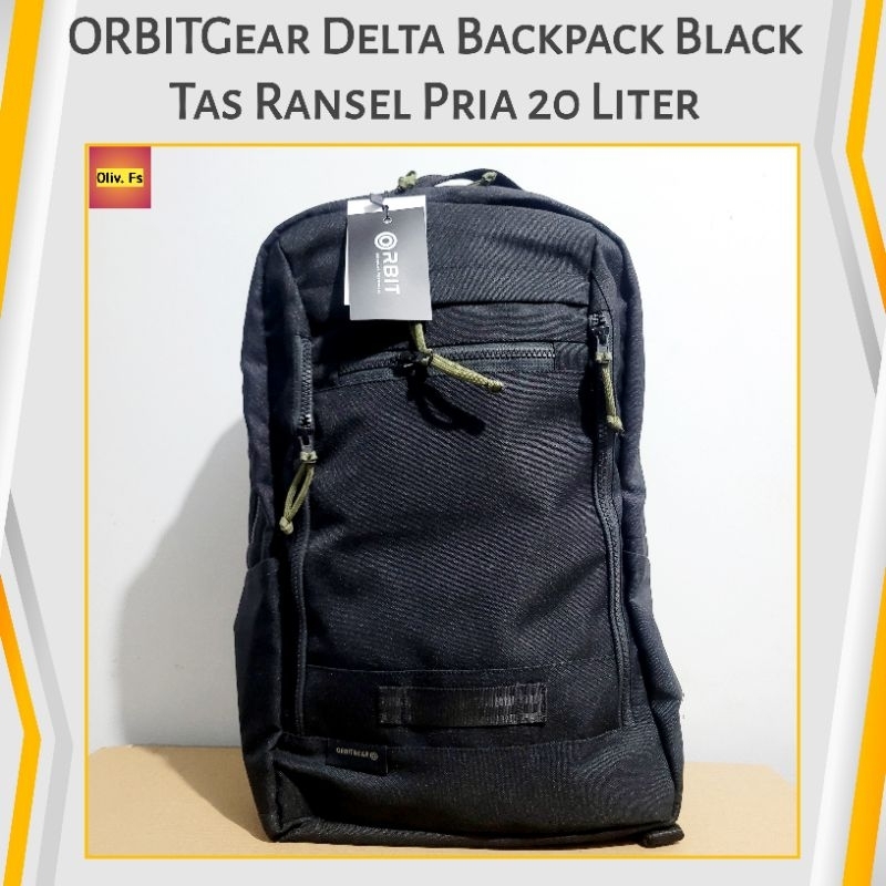 ORBITGear Delta Backpack Black Tas Ransel Pria