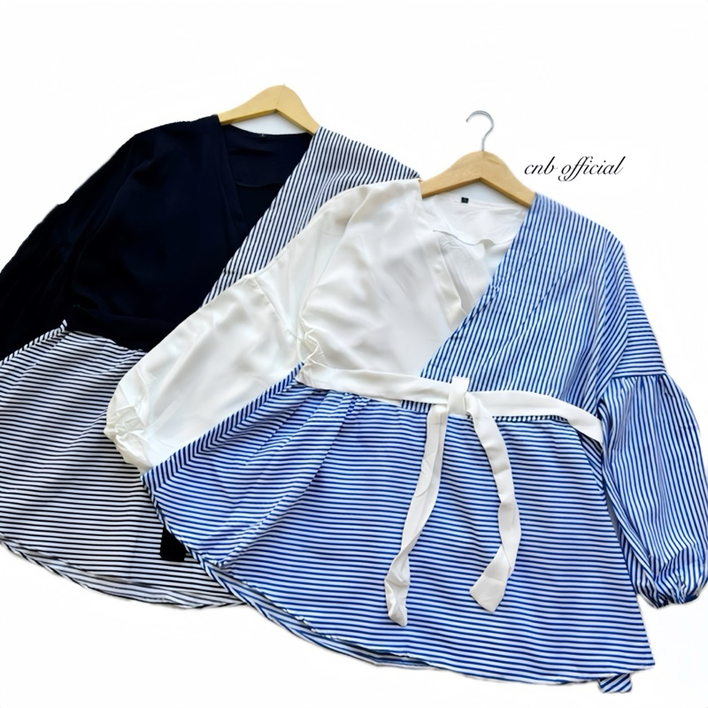 Devika Blouse Atasan Kombinasi Model Kimono Oversize - Kimono Wanita Jumbo - Size S M L XL XXL 3XL 5