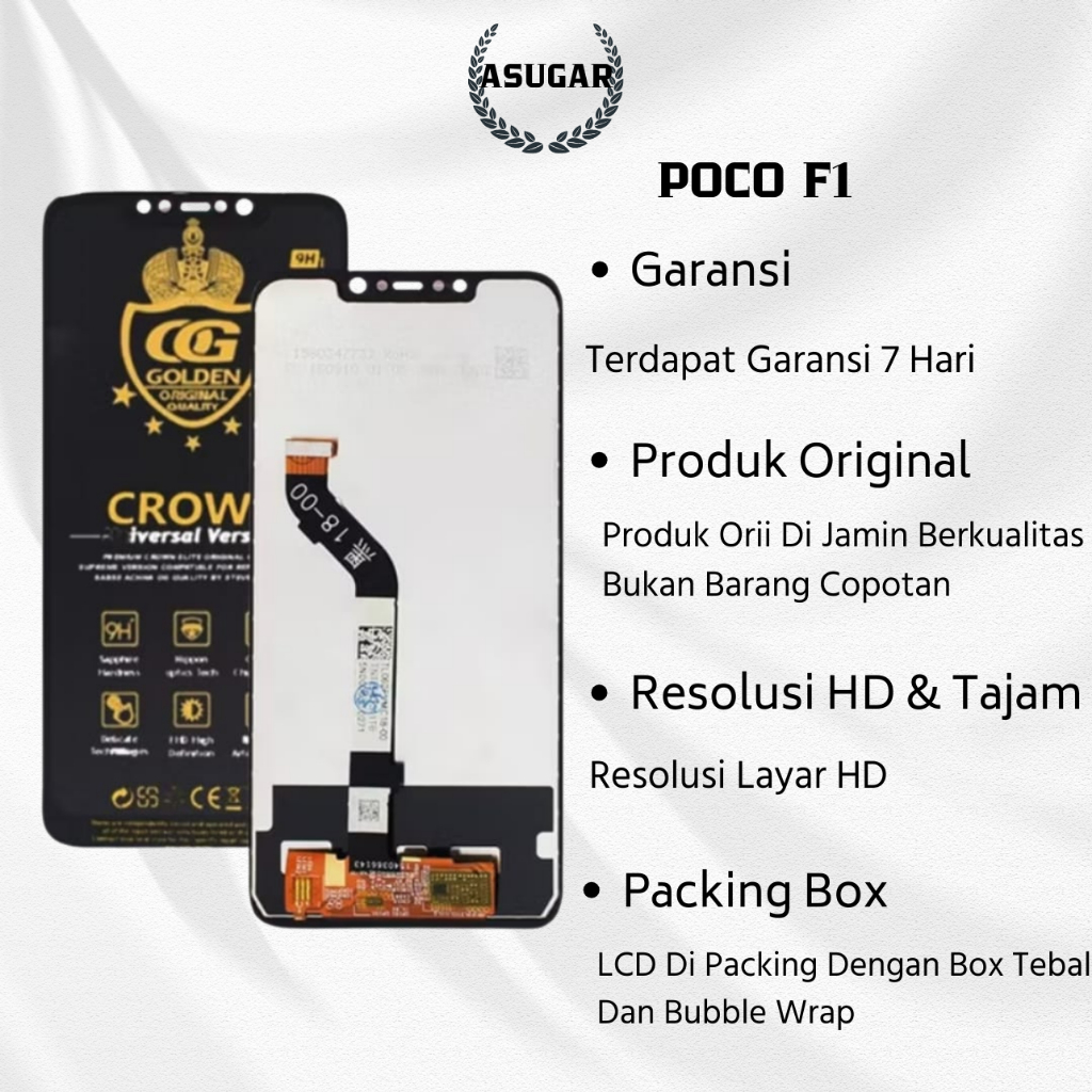 LCD XIAOMI POCOPHONE F1 ORIGINAL 100% FULLSET TOUCHSCREEN