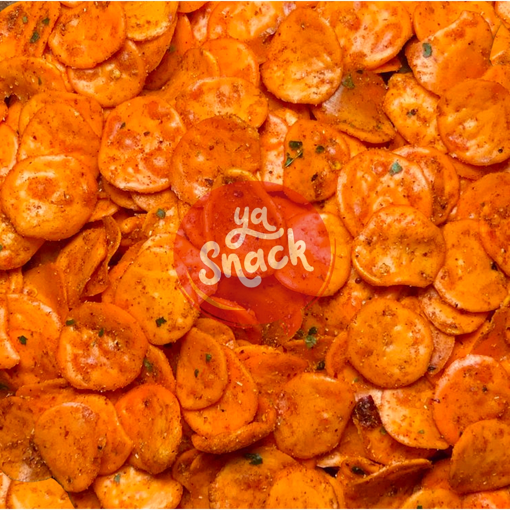 

1 BALL/5KG - PAKET USAHA/RESELLER - KERUPUK SEBLAK OREN - YASNACK