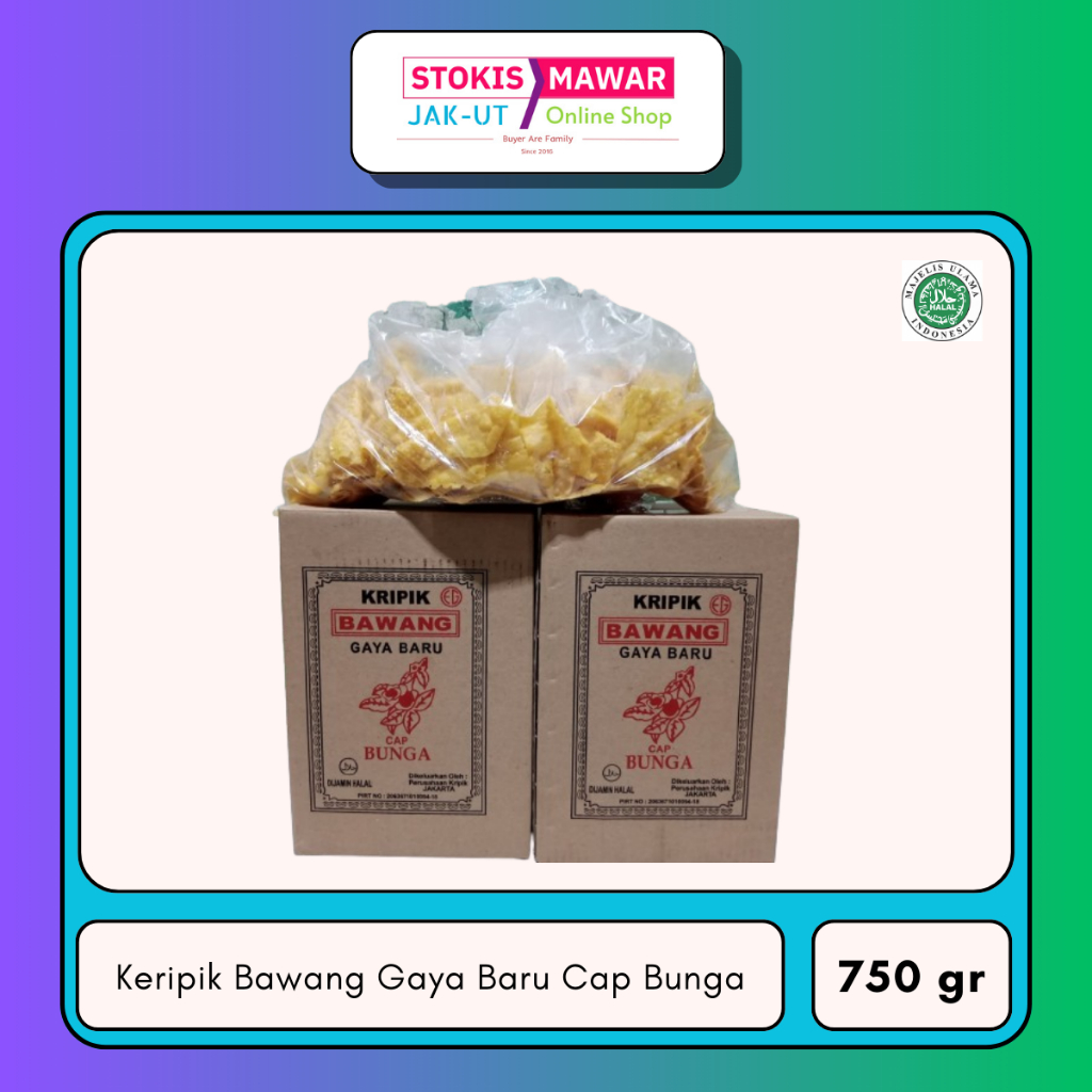 

Perdus Kripik Bawang Gaya Baru Cap Bunga Kerupuk Pangsit Ukuran 800 gr