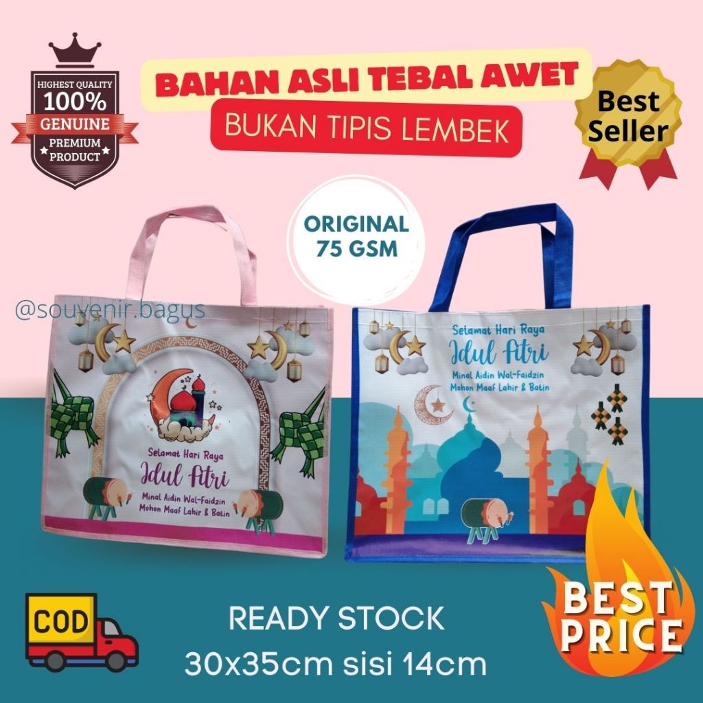 

Tas Hampers Lebaran Parcel Idul Fitri Eid Mubarok Besar Biru Pink