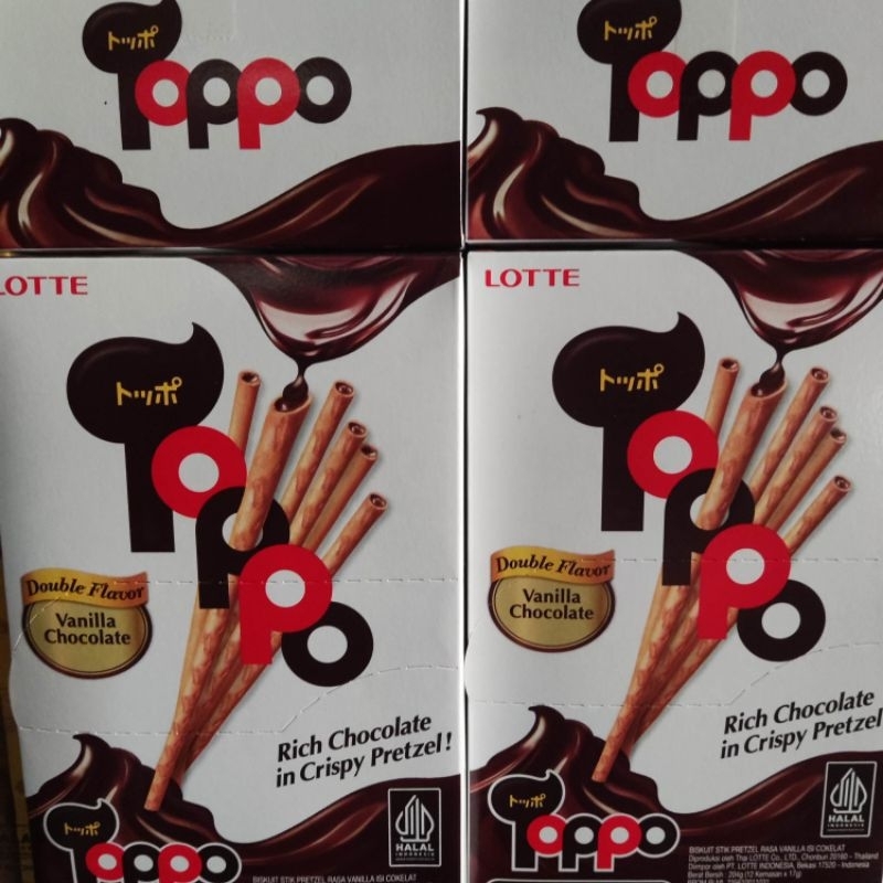 

Lotte Toppo Double Flavor Vanilla Chocolate 12pcs 17g