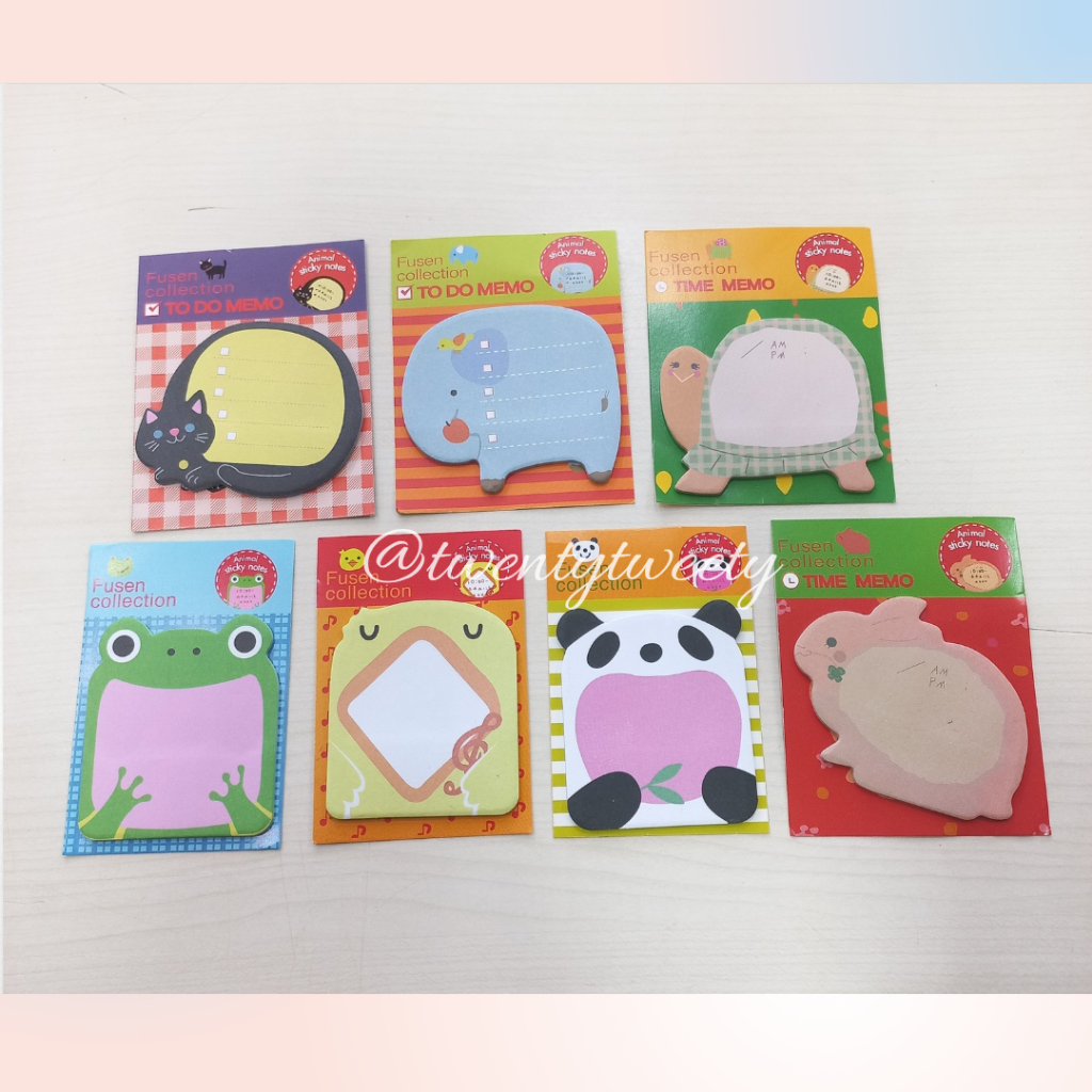 

Kertas Memo Kecil / Sticky Notes Kecil Lucu Gambar Animal / Memo Aestetik Aesthetic Keci