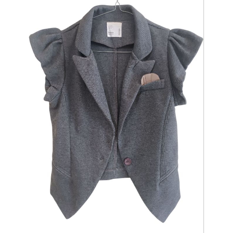 vest abu abu wanita/ vest grey wanita/ vest kerja kantoran/ vest unik NO RETUR