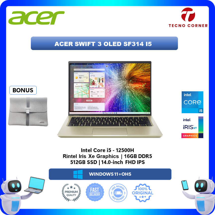 ACER SWIFT 3 OLED SF314 I5 12500H