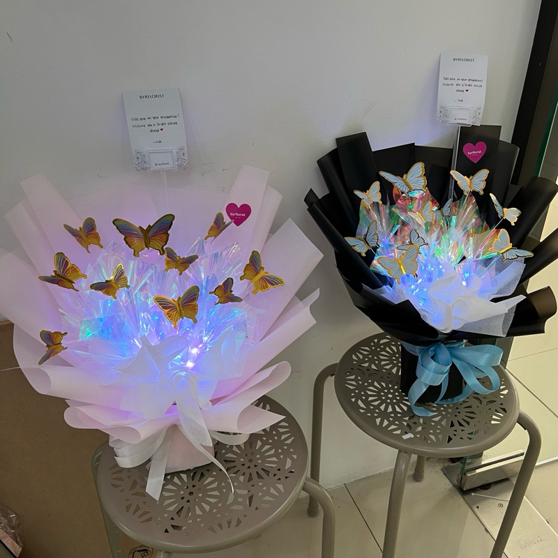 Buket Kupu Kupu Hologram/Buket Kupu Kupu Lampu LED