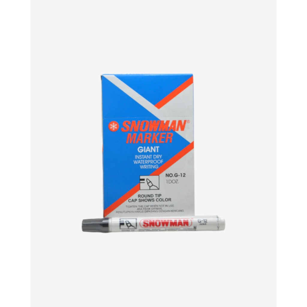 

SPIDOL PERMANEN - HITAM - SNOWMAN - 1 PCS