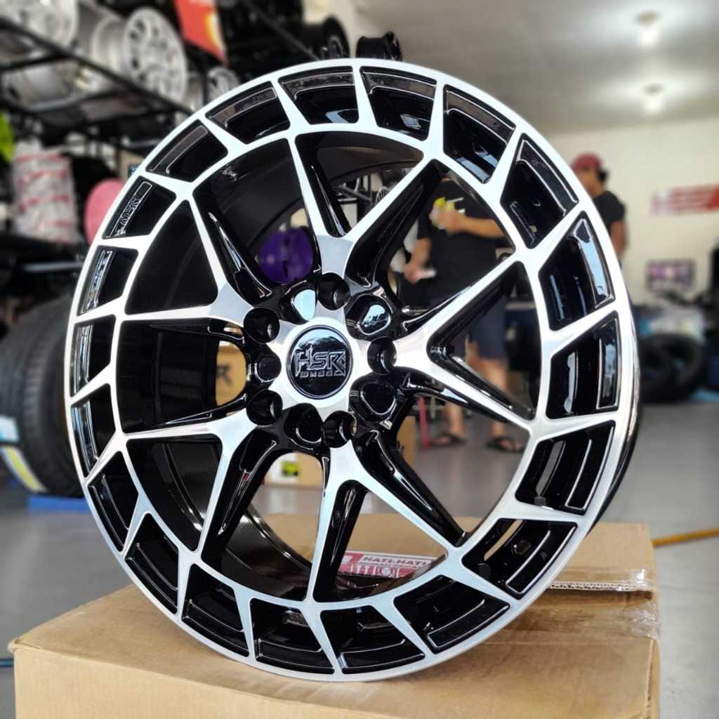 Velg mobil racing hsr ring 17 HSR Lps H4x100-114,3 Black Polish