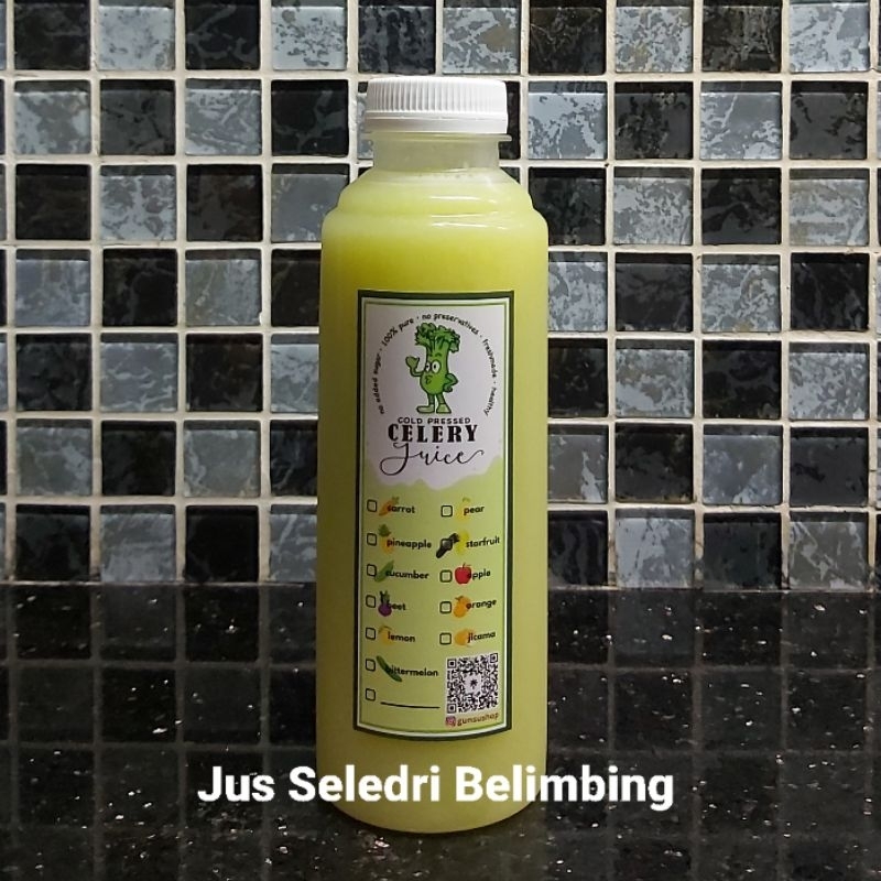 

Jus Seledri Belimbing / Starfruit Celery Juice pure COLD PRESSED