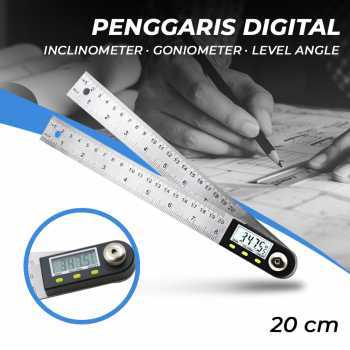 

JIGONG Penggaris Digital Inclinometer Goniometer Level Angle 20 cm TL454