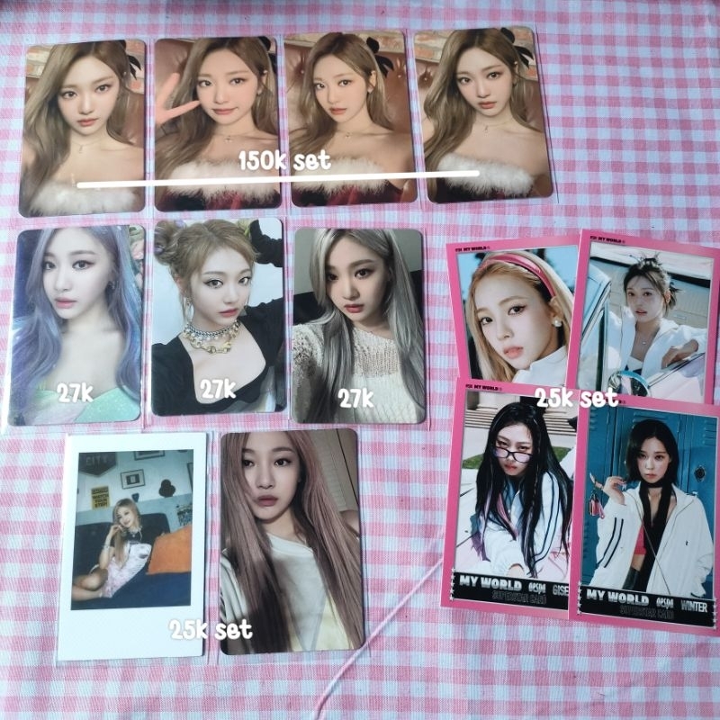 photocard Ningning pink Christmas photocard aespa my world set Official