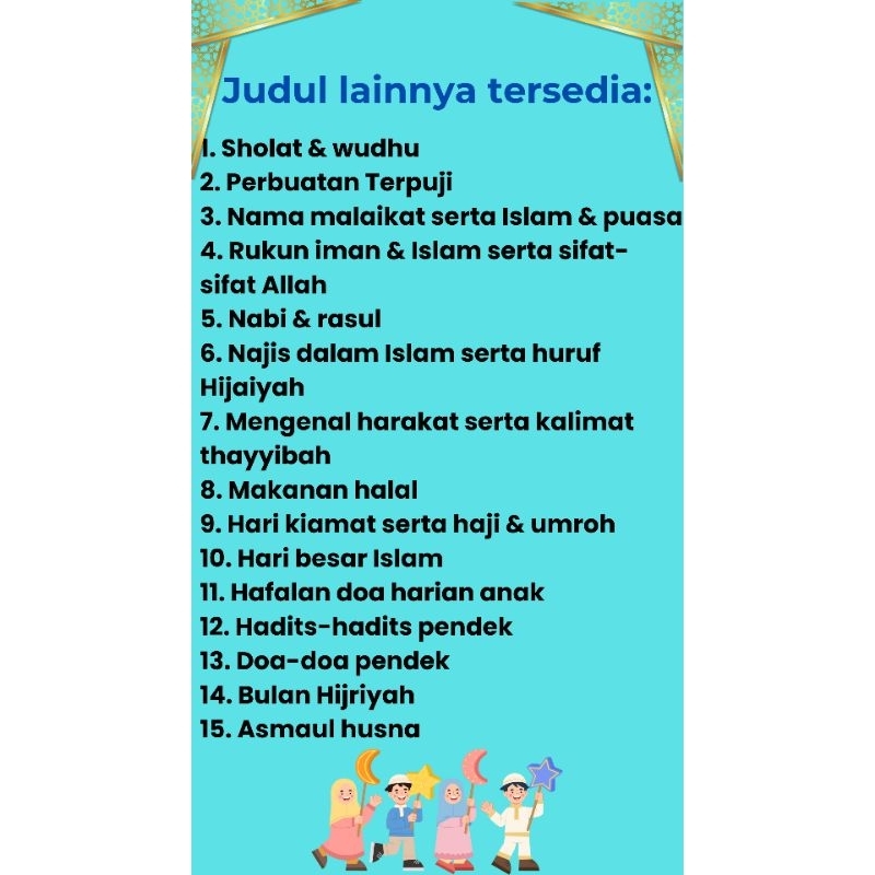 Worksheet anak islami