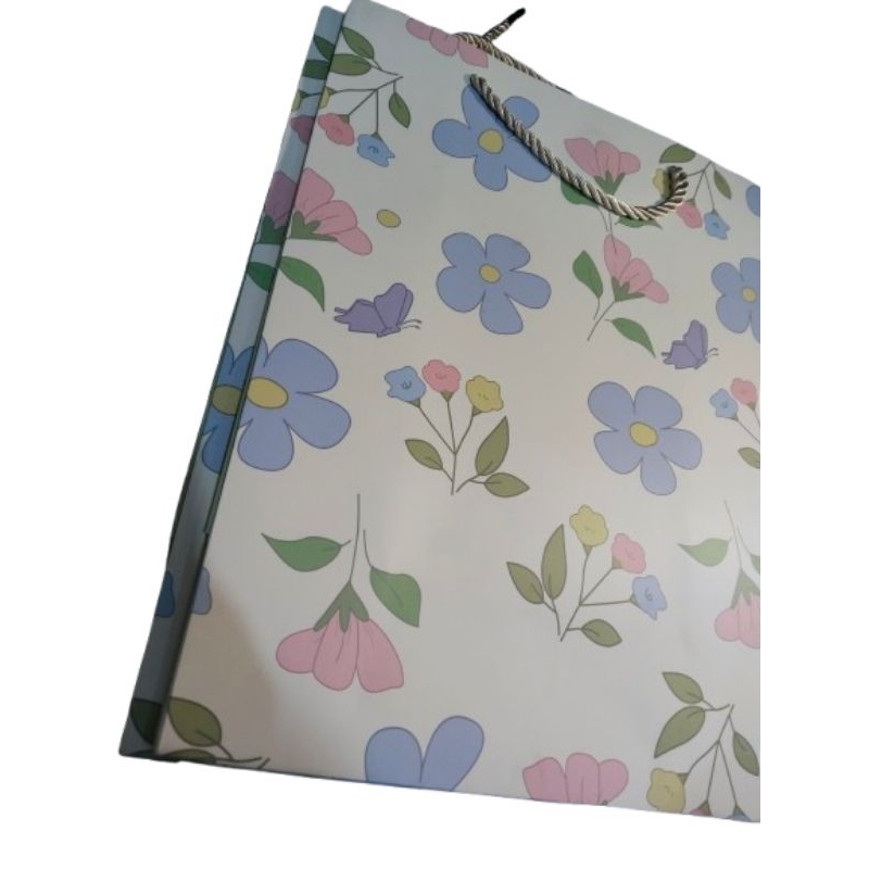 

Paper bag kraft tas kado motif goodie bag motif BUNGA tas kado ulang tahun kertas kado