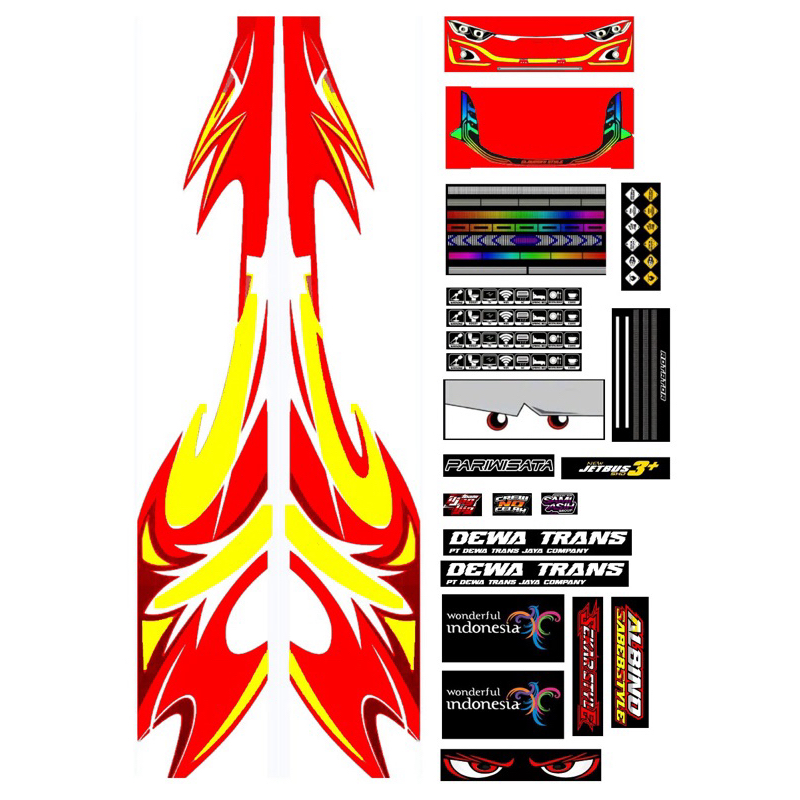 

livery bus miniatur merah belum di potong