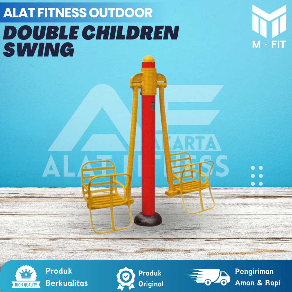 Alat Fitnes Outdoor Double Childern Swing Alat Olahraga Outdoor